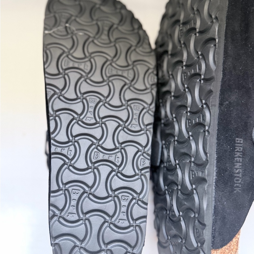 Birkenstock Black Suede Boston Clogs - Picture 5 of 5